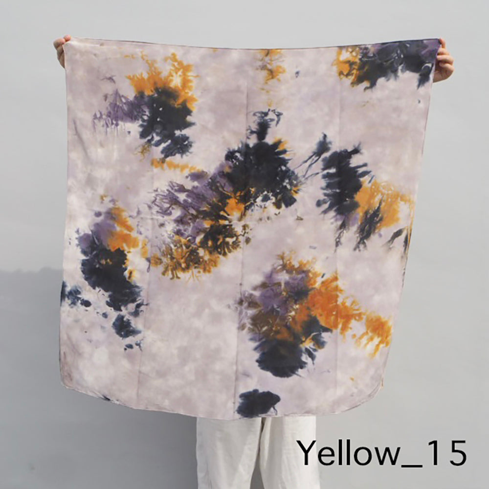 花影 -HANAKAGE- Silk Scarf _YELLOW