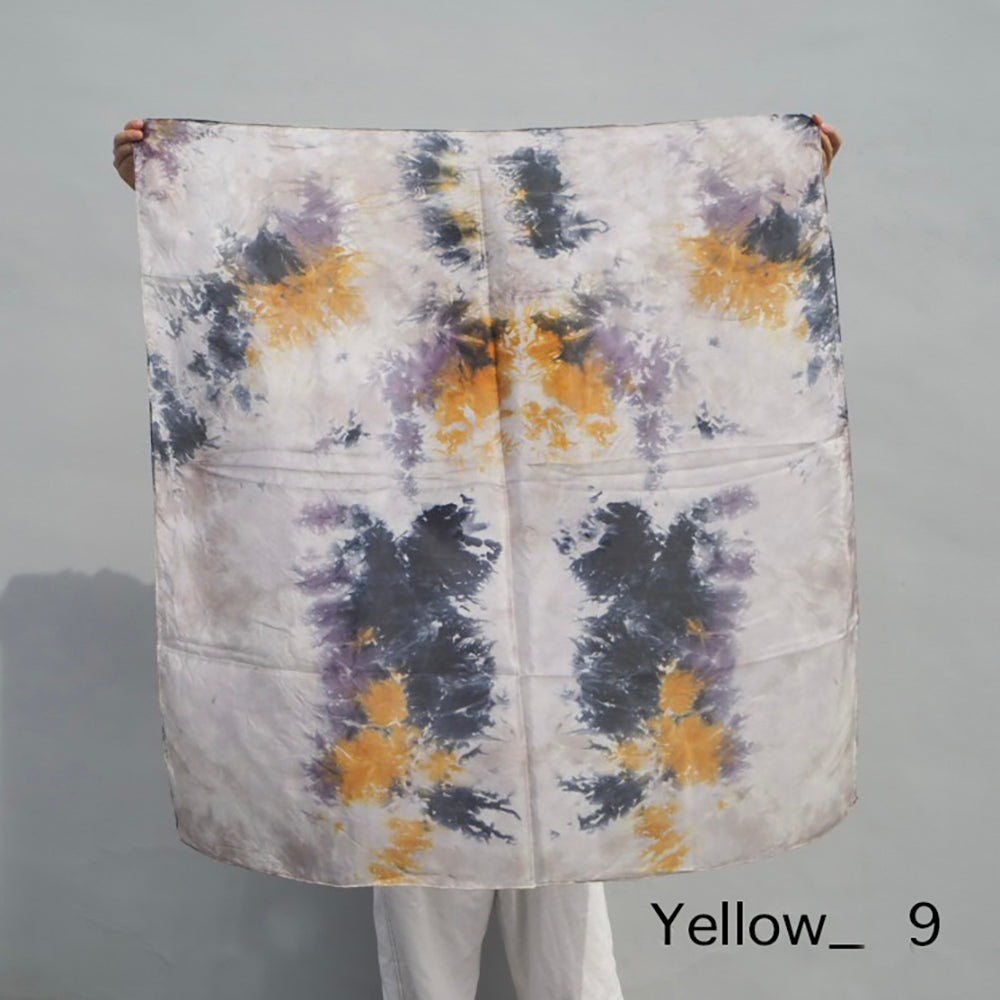 花影 -HANAKAGE- Silk Scarf _YELLOW