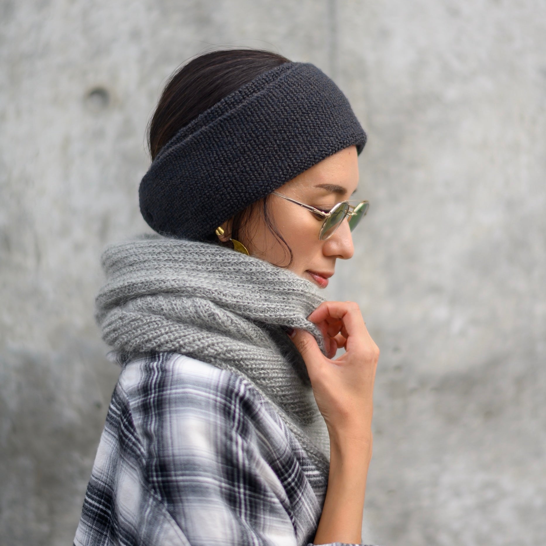 Silk Mohair Triangle Stole