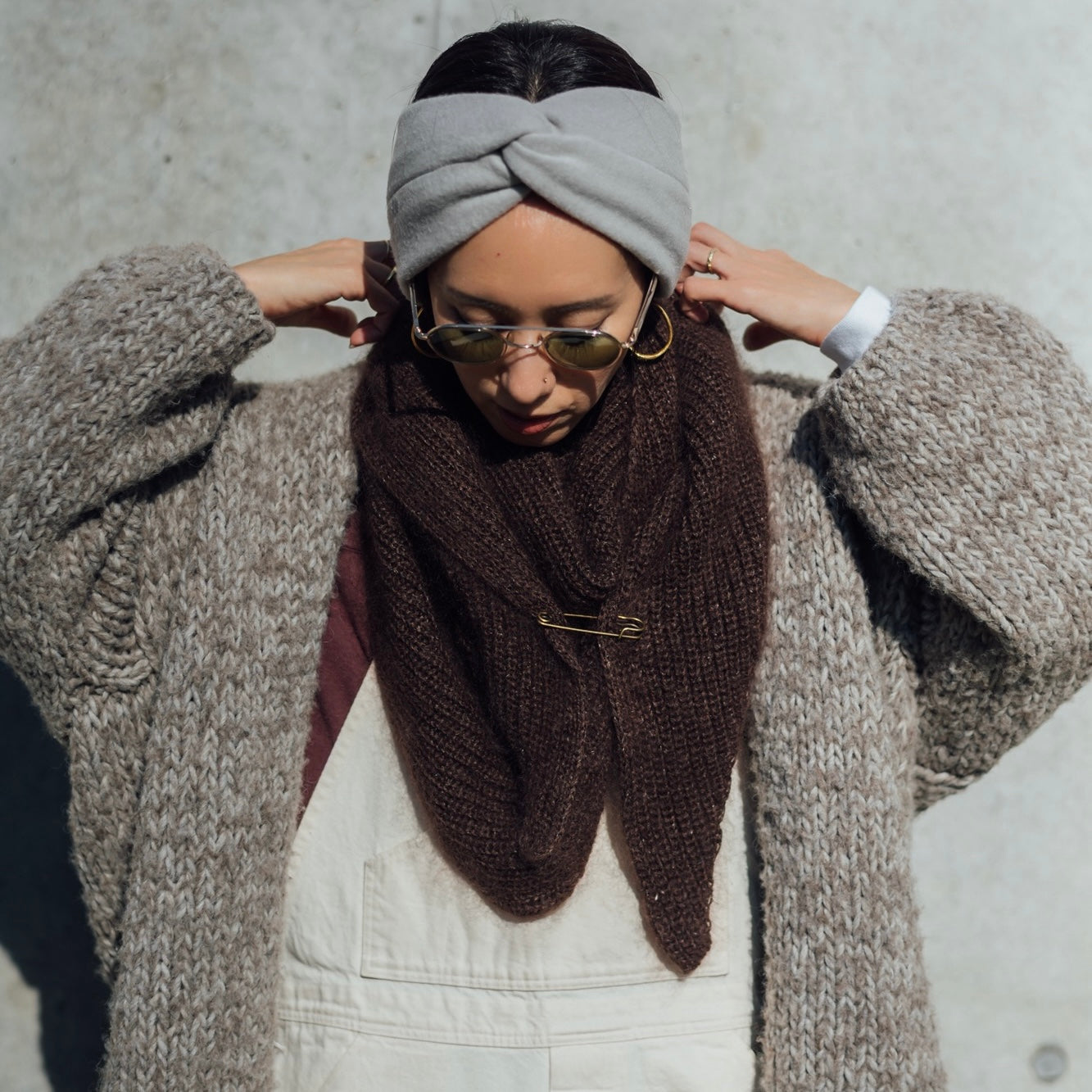 Silk Mohair Triangle Stole