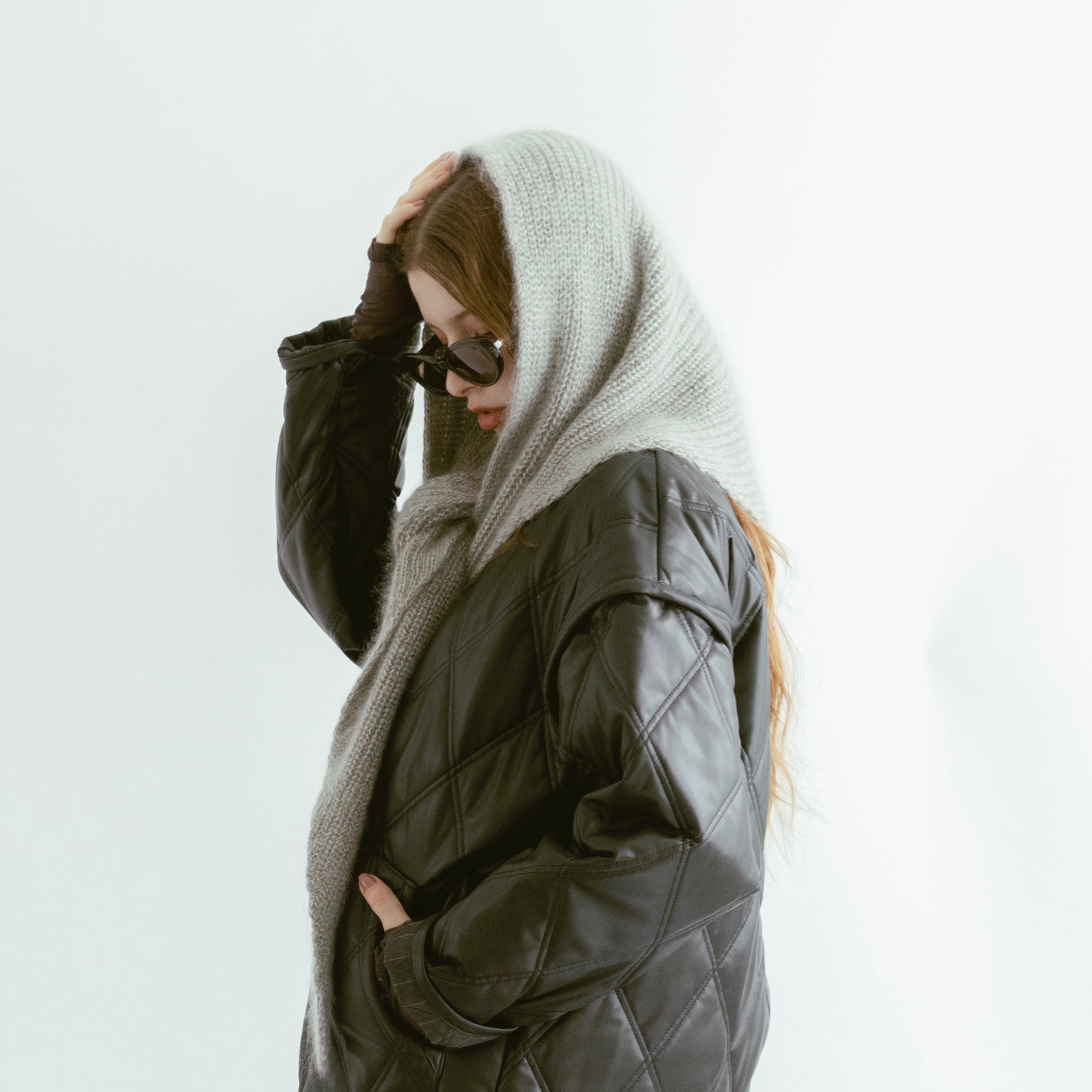 Silk Mohair Triangle Stole