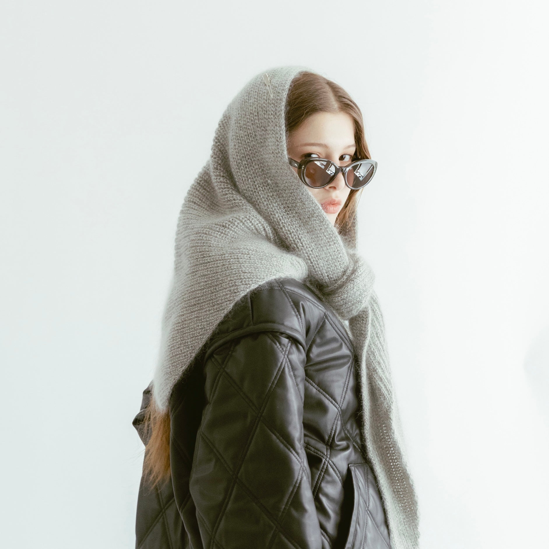 Silk Mohair Triangle Stole