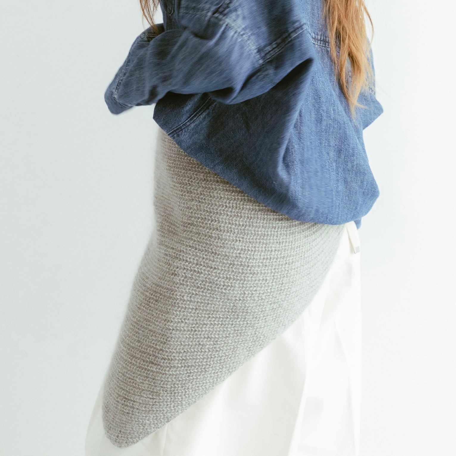 Silk Mohair Triangle Stole