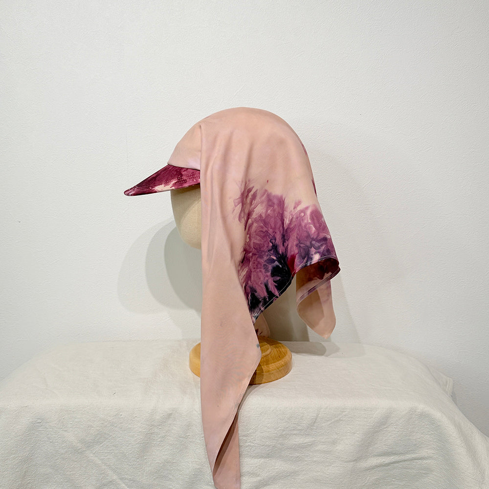 "HANAKAGE" Scarf Cap PInk 2