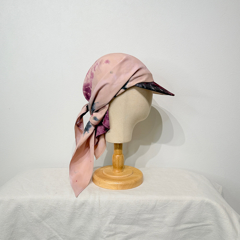"HANAKAGE" Scarf Cap PInk 2