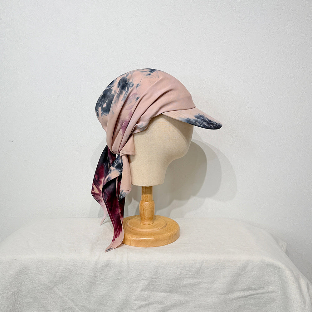 "HANAKAGE" Scarf Cap PInk 4