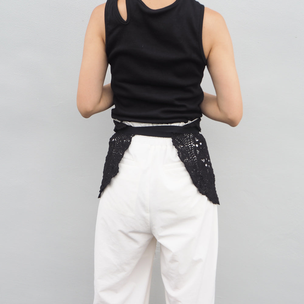 Vintage Lace Wrap Skirt _ Black 25