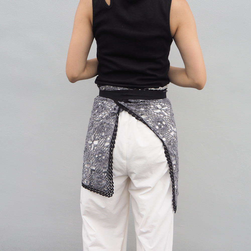 Vintage Lace Wrap Skirt _ Black 28