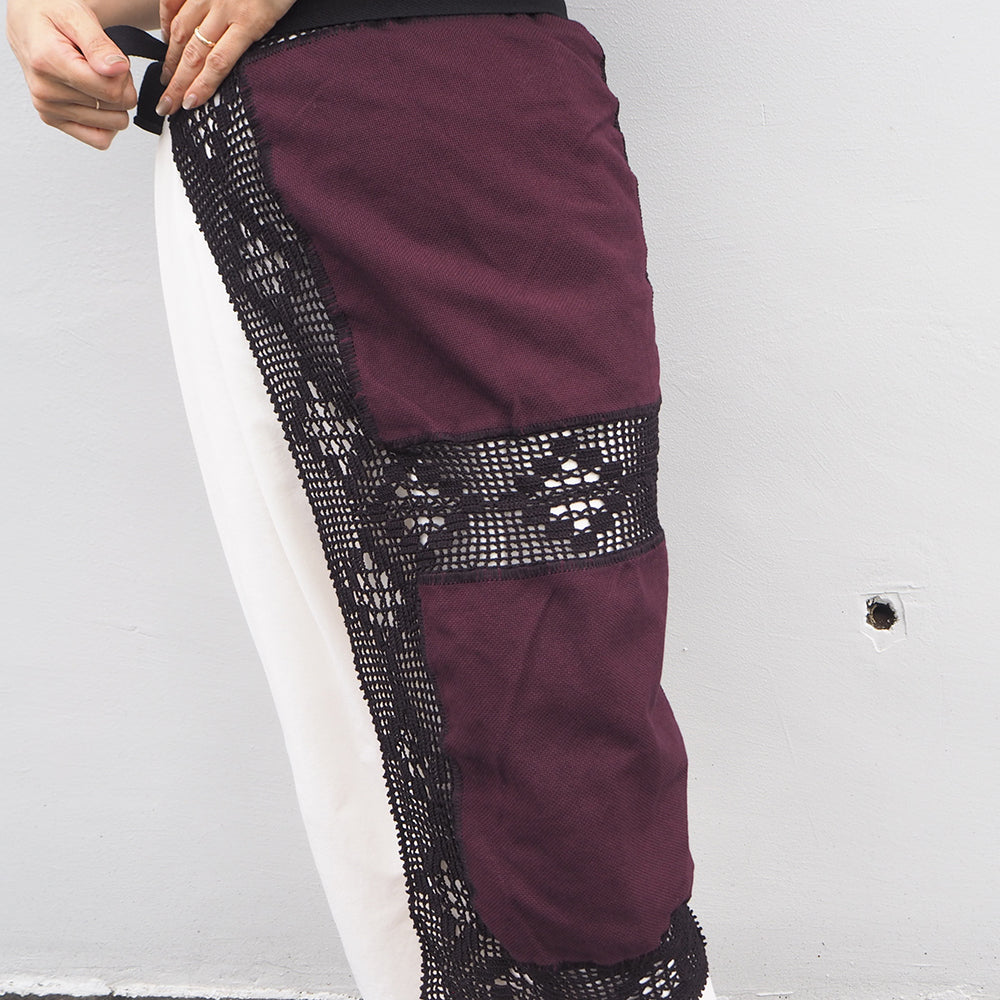 Vintage Lace Wrap Skirt _ Black 29