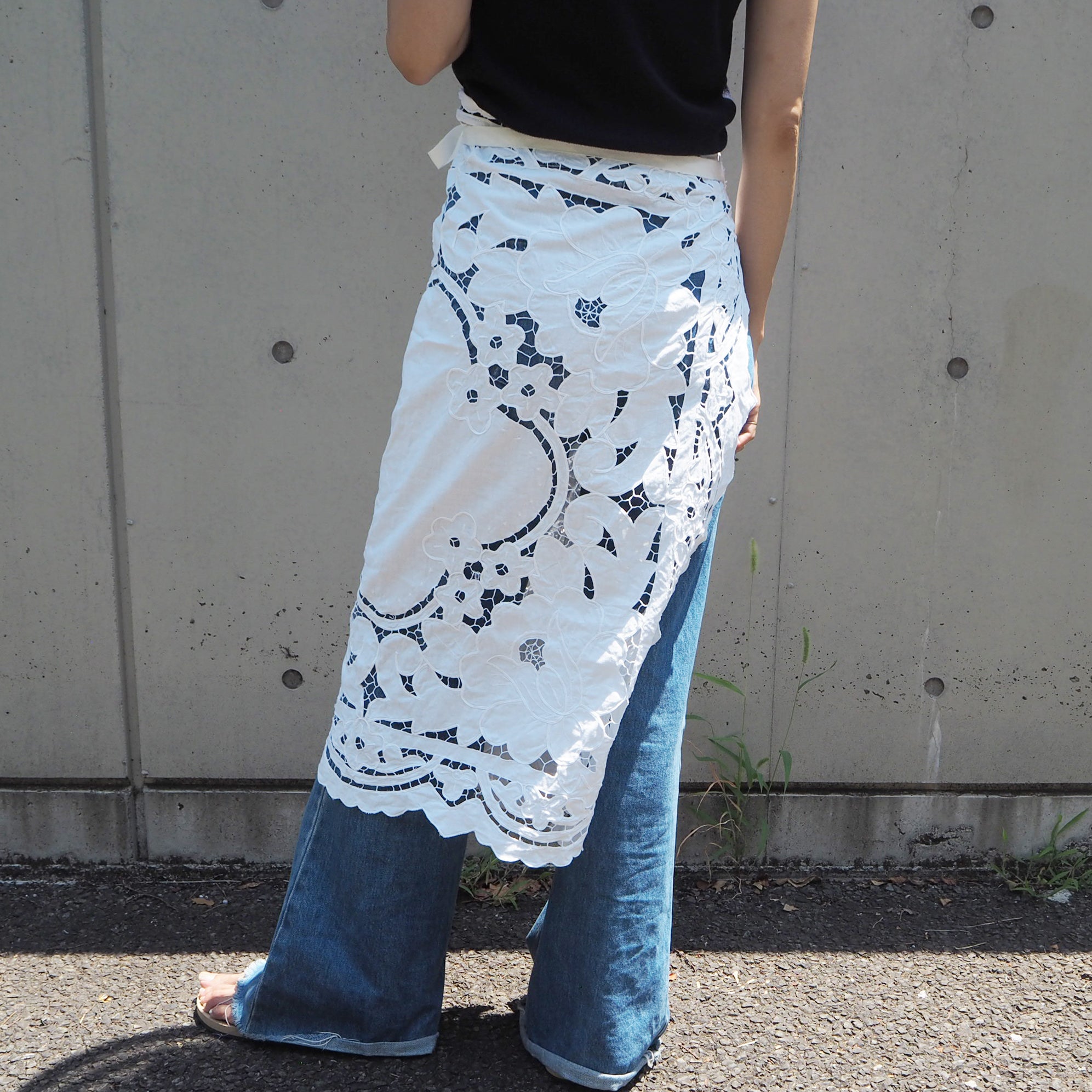 Vintage Lace Wrap Skirt 10