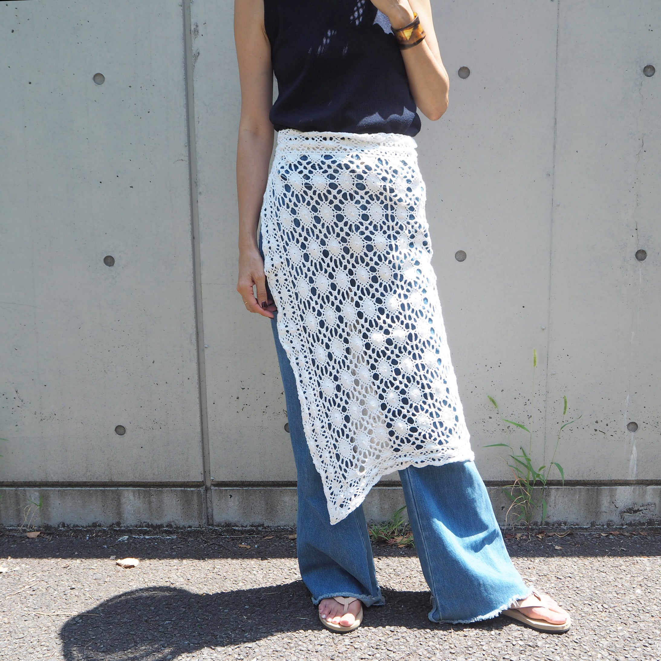 Vintage Lace Wrap Skirt 11