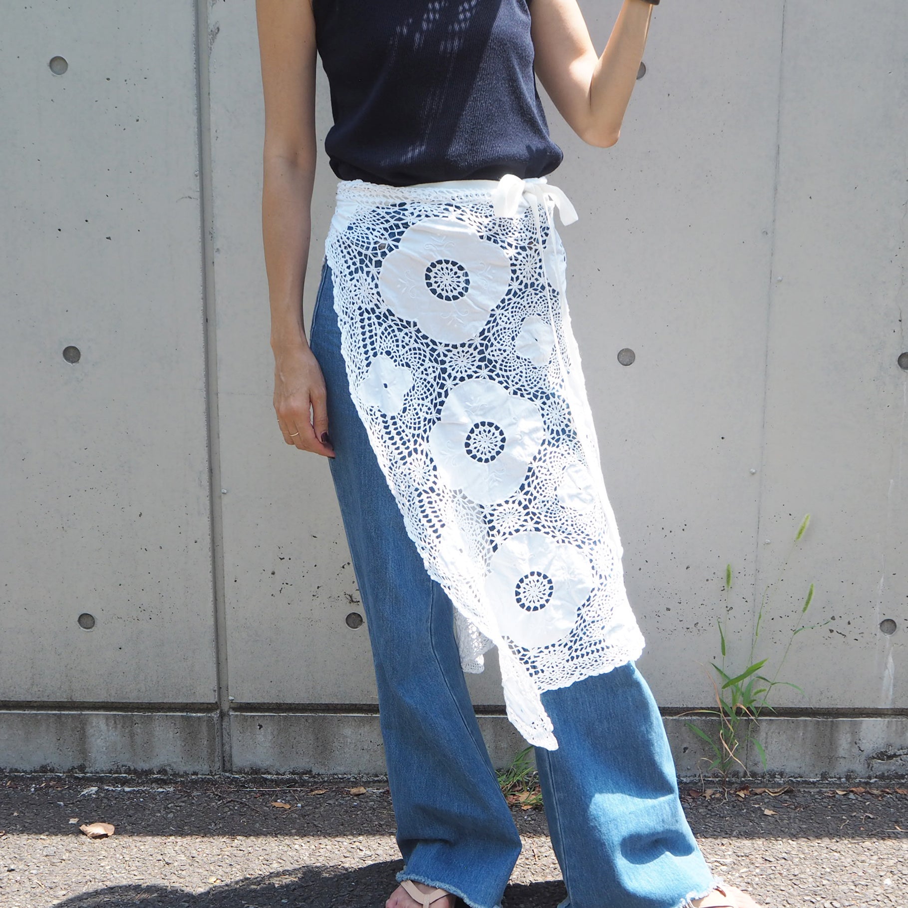 Vintage Lace Wrap Skirt 12