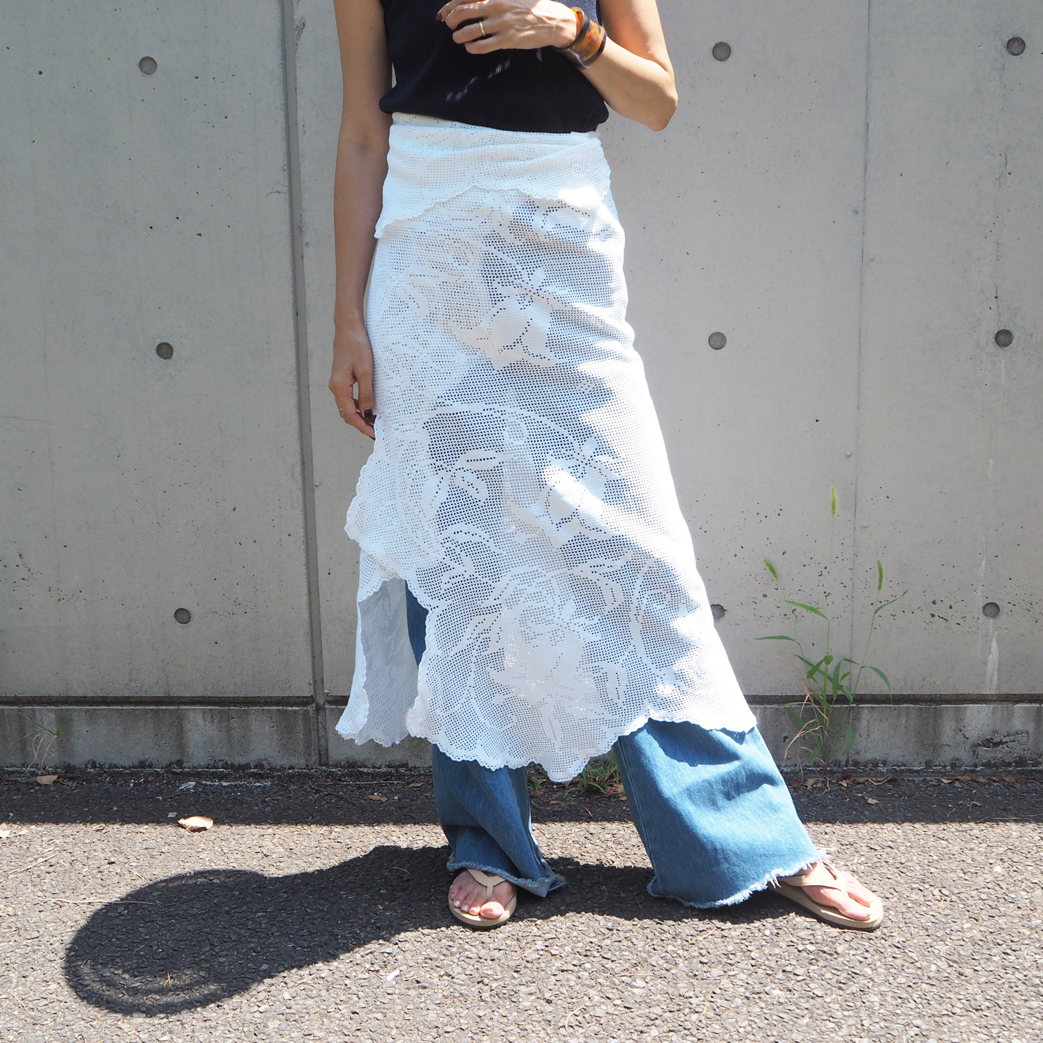 Vintage Lace Wrap Skirt 13