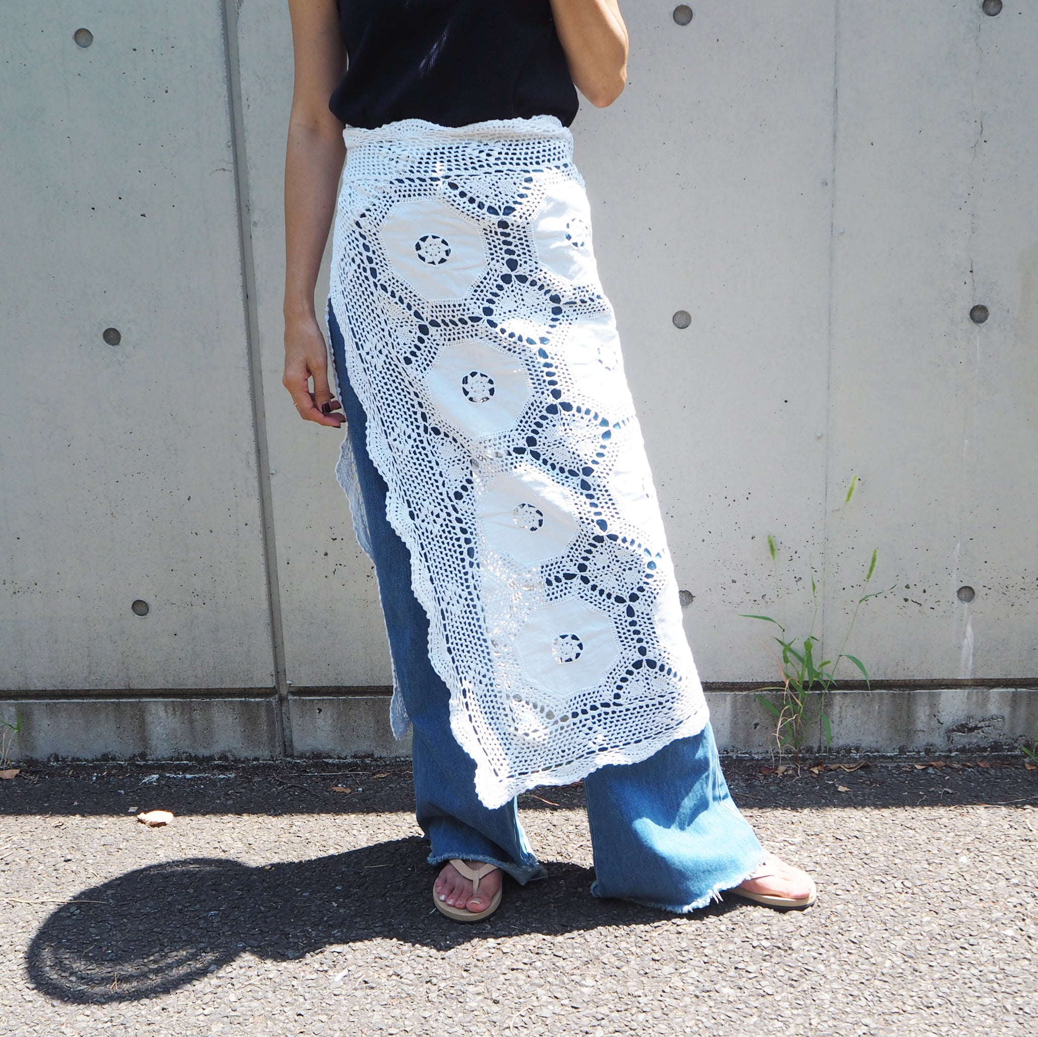 Vintage Lace Wrap Skirt 14