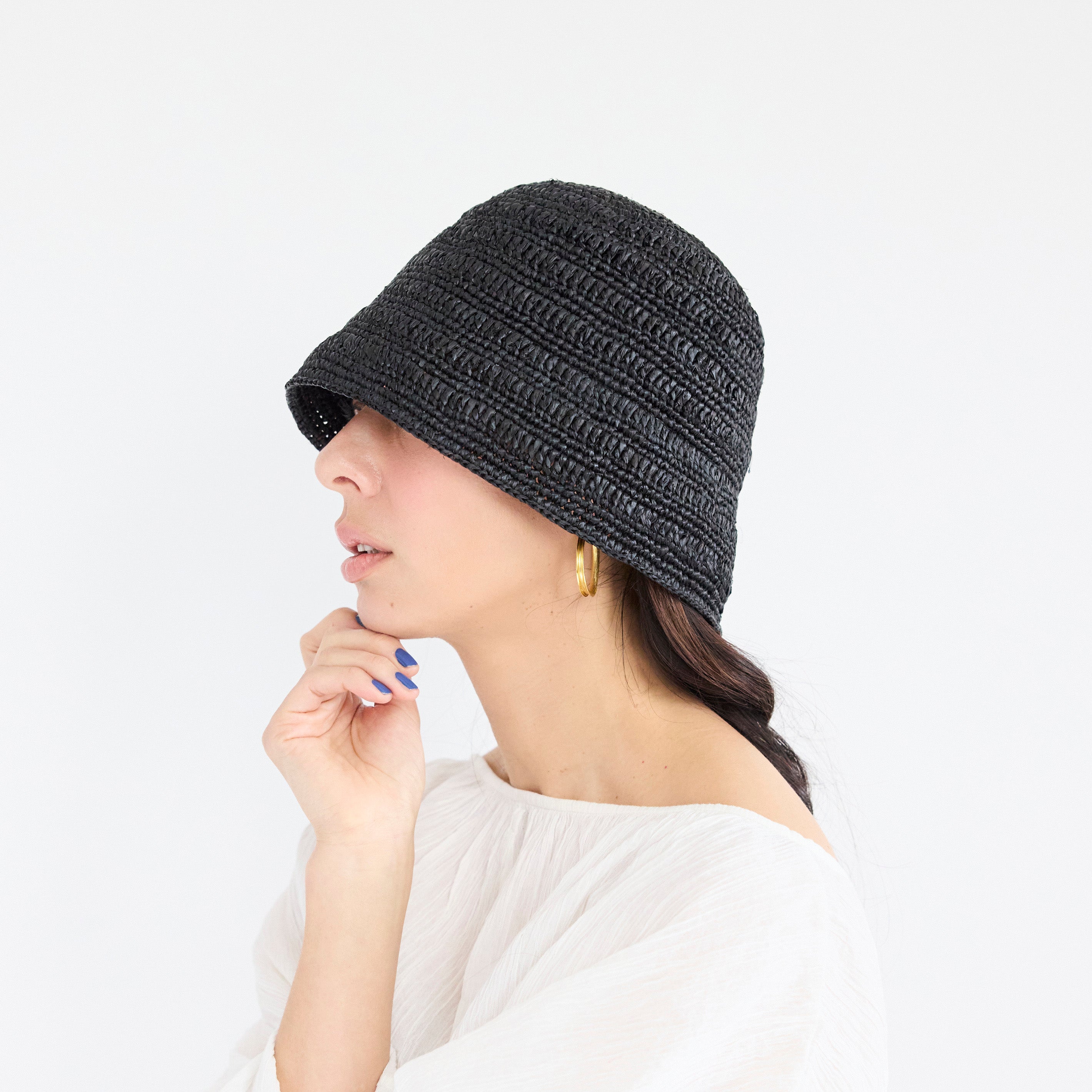 marihoja マリホジャ　Raffia Braid Bucket ハット Raffia Down Short Bucket