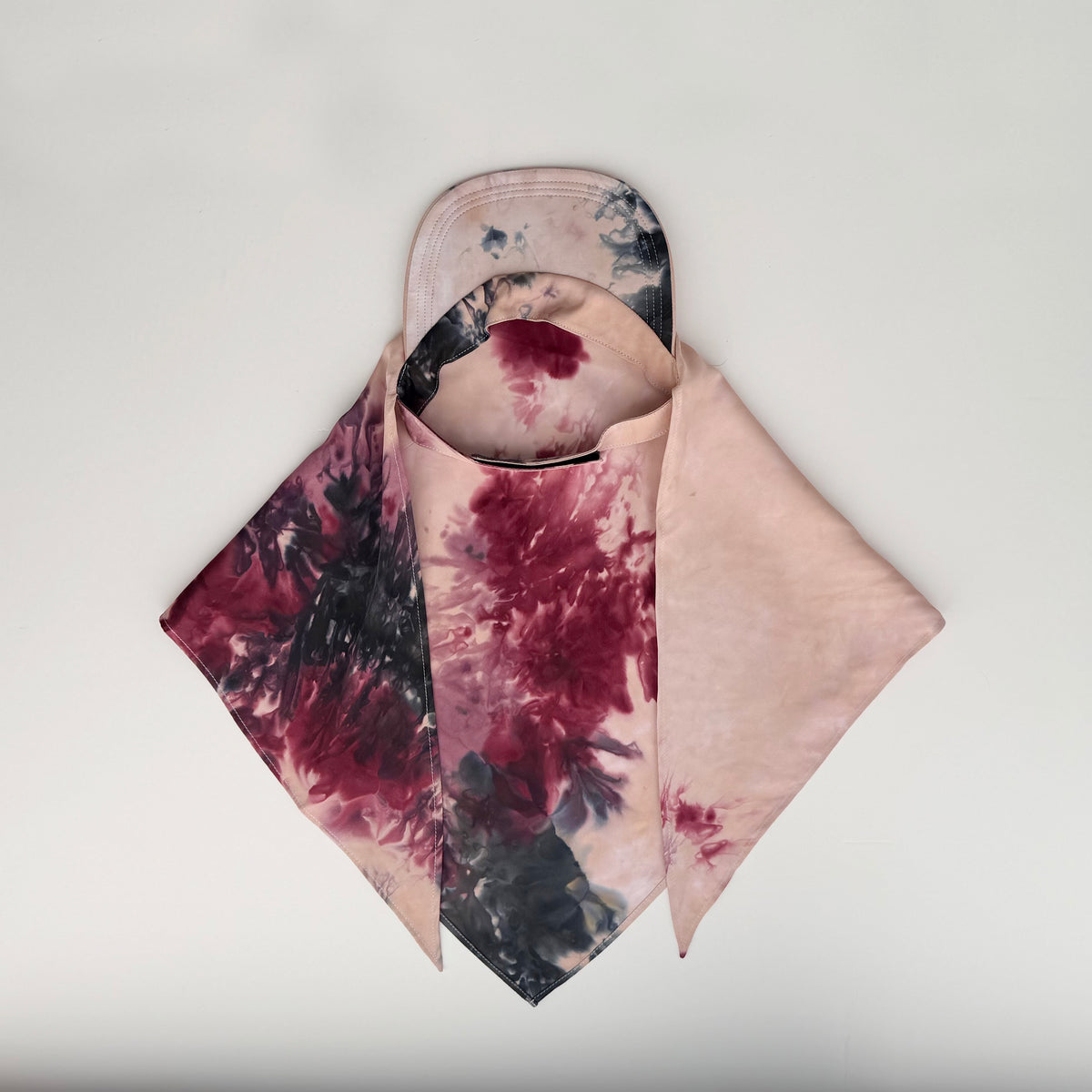 "HANAKAGE" Scarf Cap Pink 2