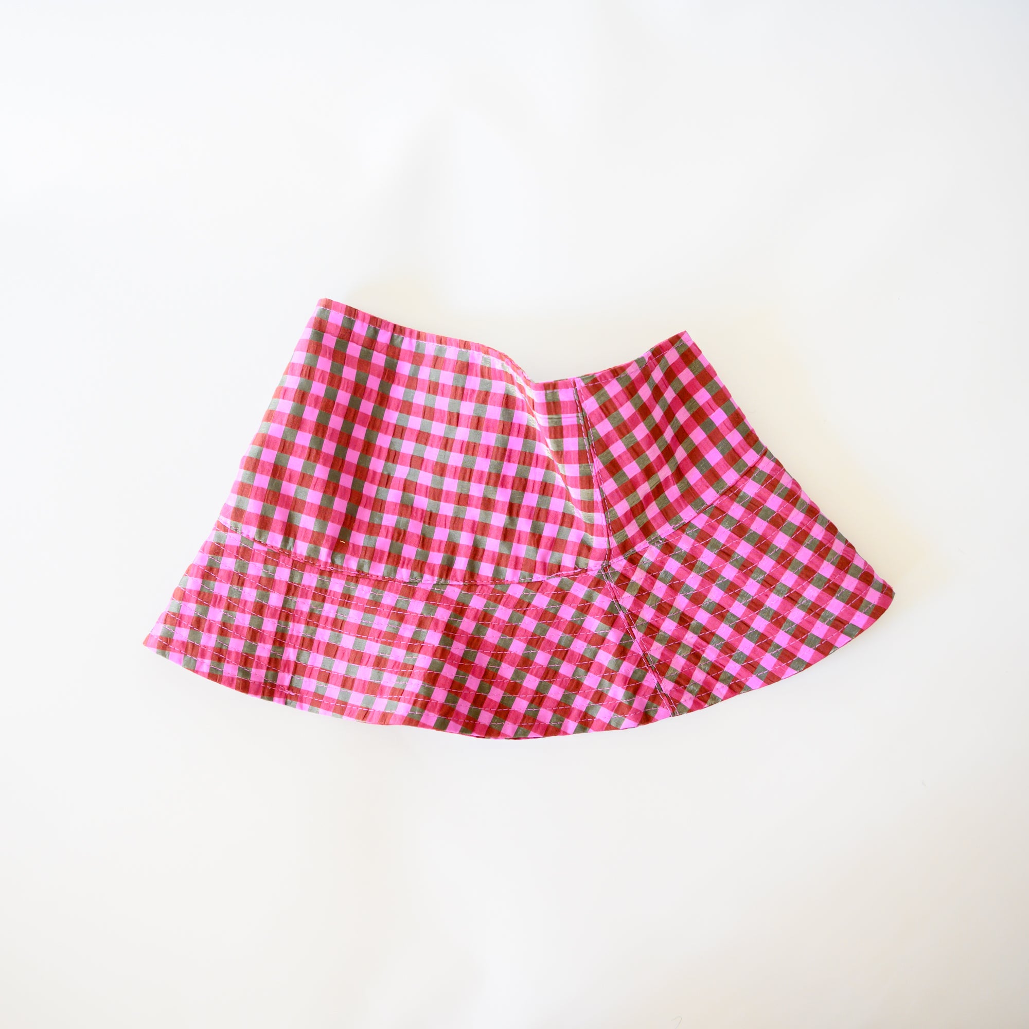 Gingham Visor Hat
