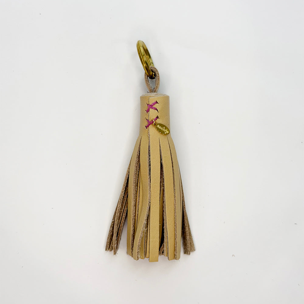 marihoja Leather Tassel (Beige×Pink 2)