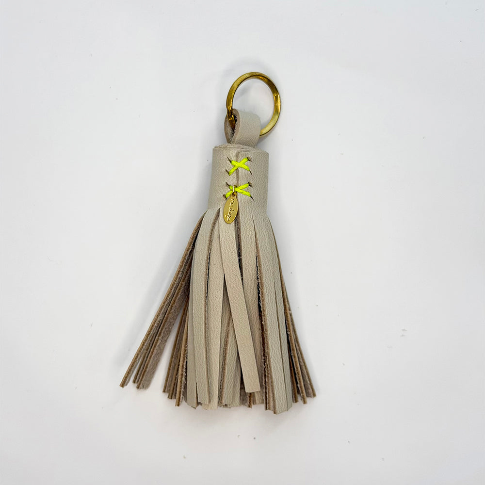 marihoja Leather Tassel (White)