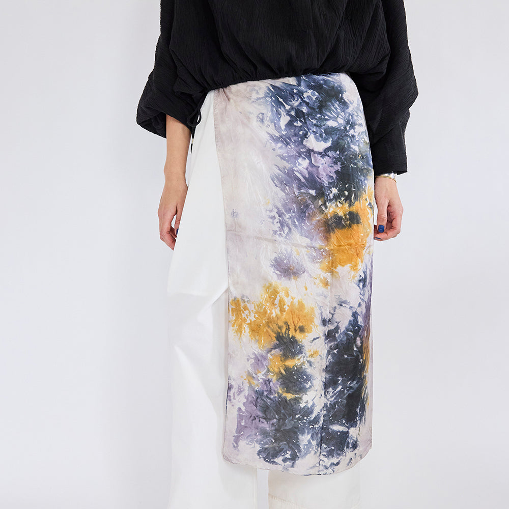 花影 -HANAKAGE- Silk Scarf  _YELLOW