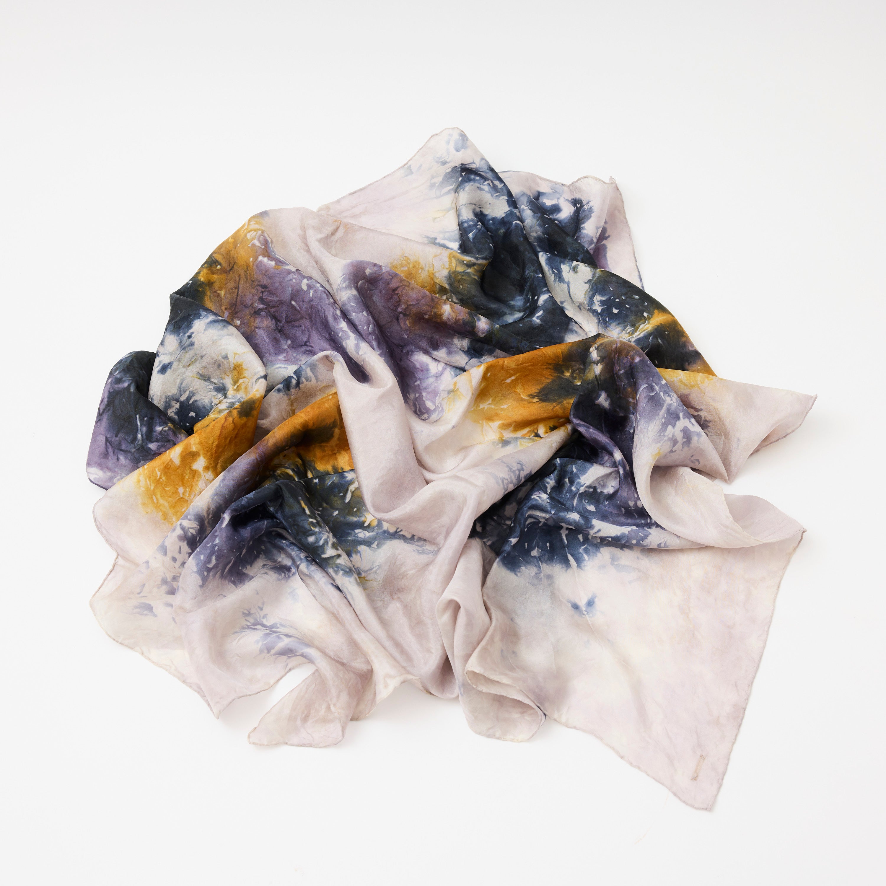 花影 -HANAKAGE- Silk Scarf  _YELLOW