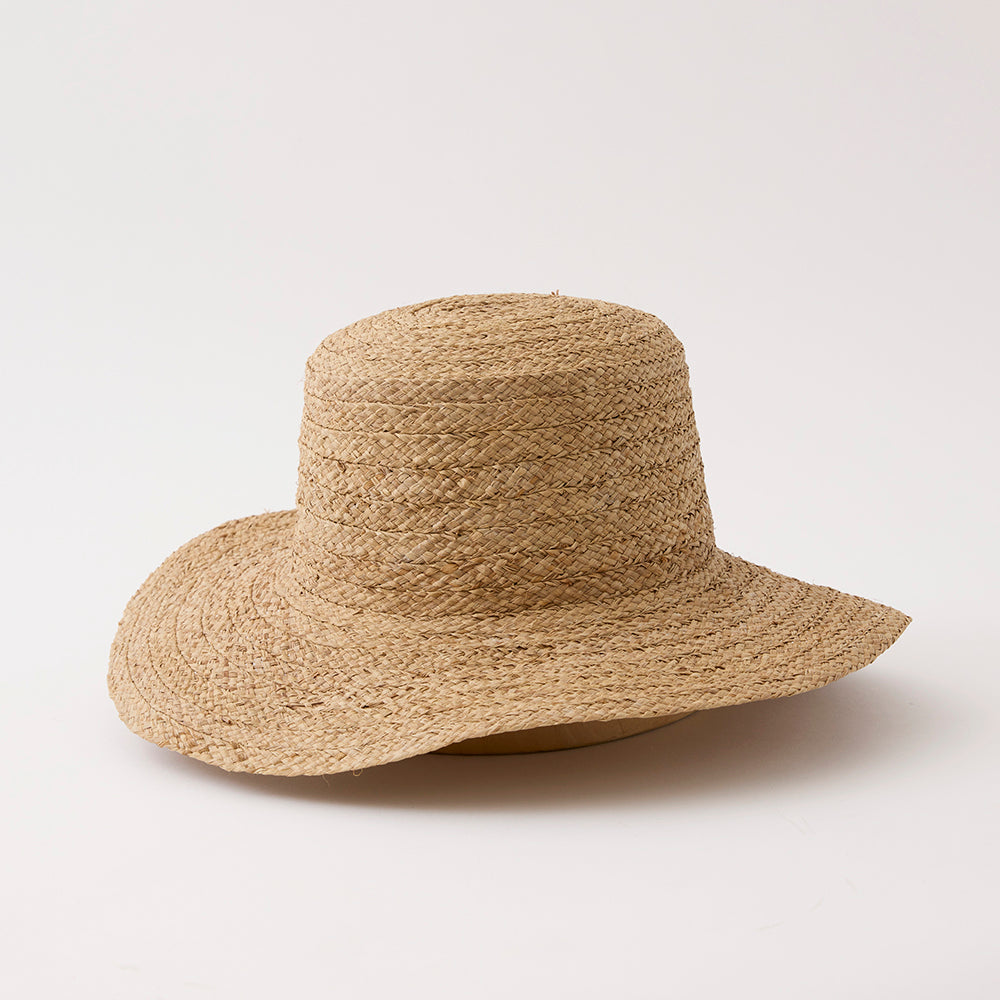 Caramel Raffia Wide Hat