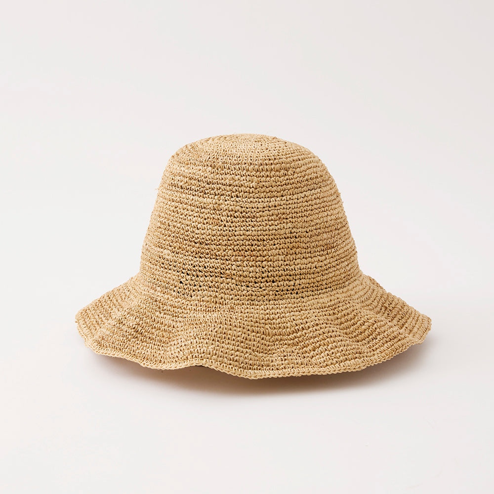 【予約送料無料】Weave Raffia Frill Tulip Hat