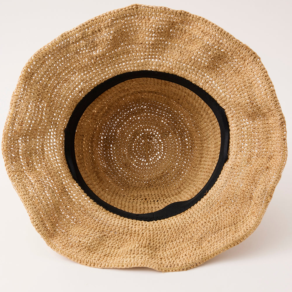 Weave Raffia Frill Tulip Hat