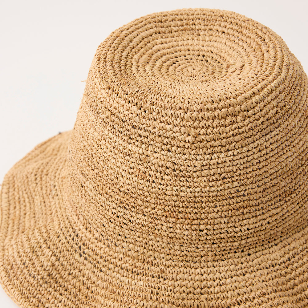 Weave Raffia Frill Tulip Hat