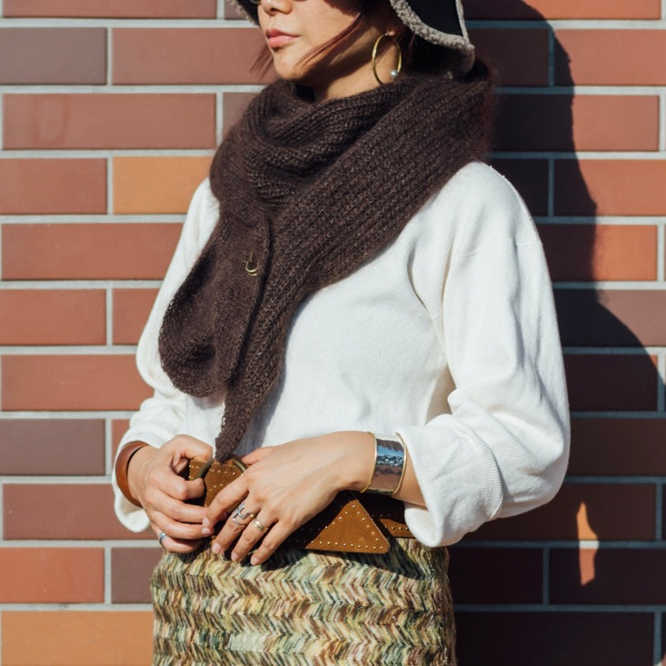 Silk Mohair Triangle Stole