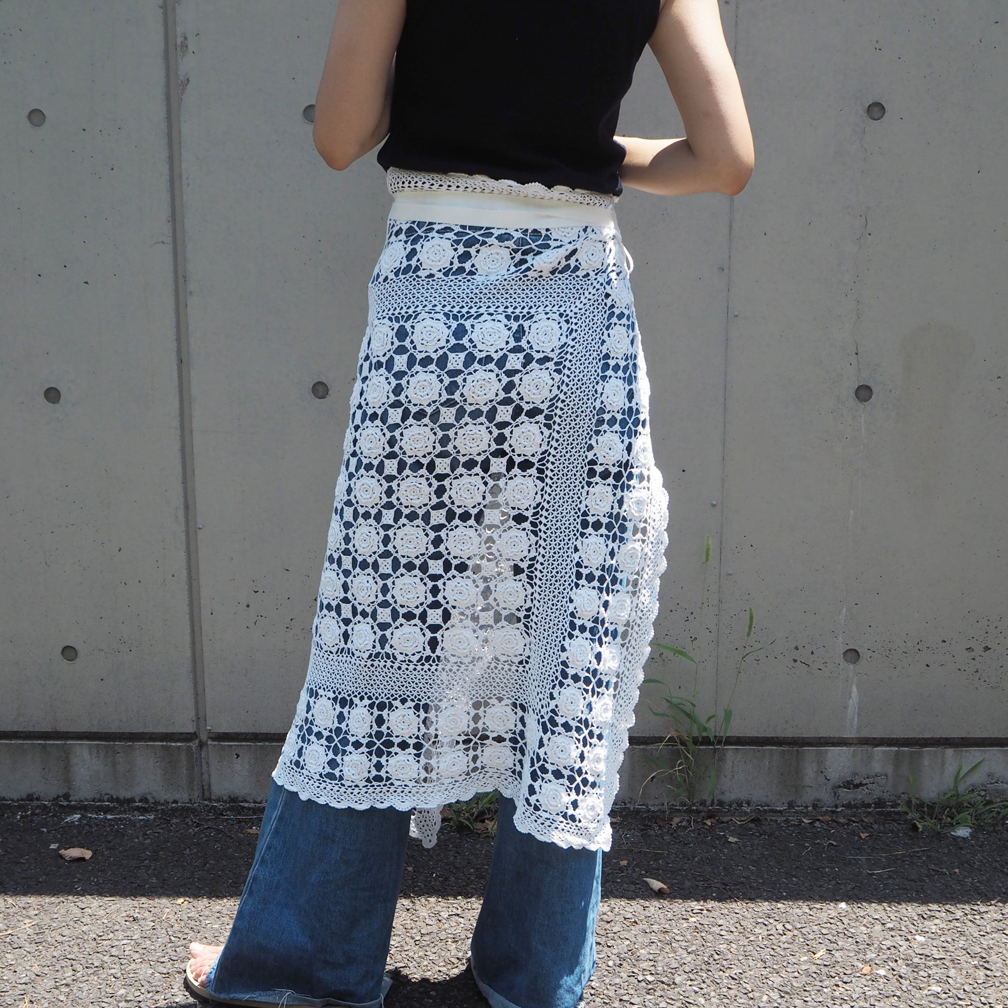 Vintage Lace Wrap Skirt 3