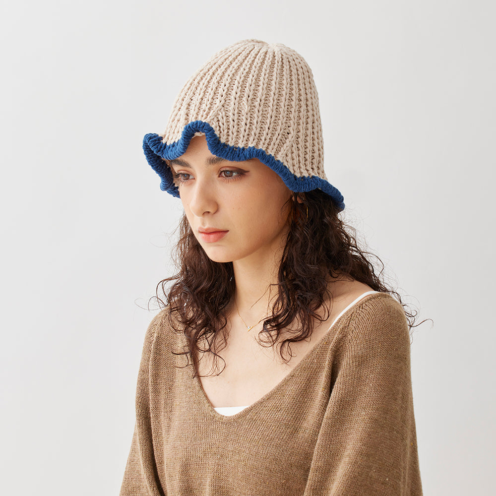Gorro bicolor de algodón