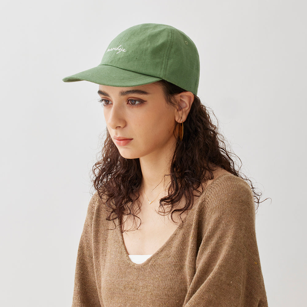 Gorra de lino con logo