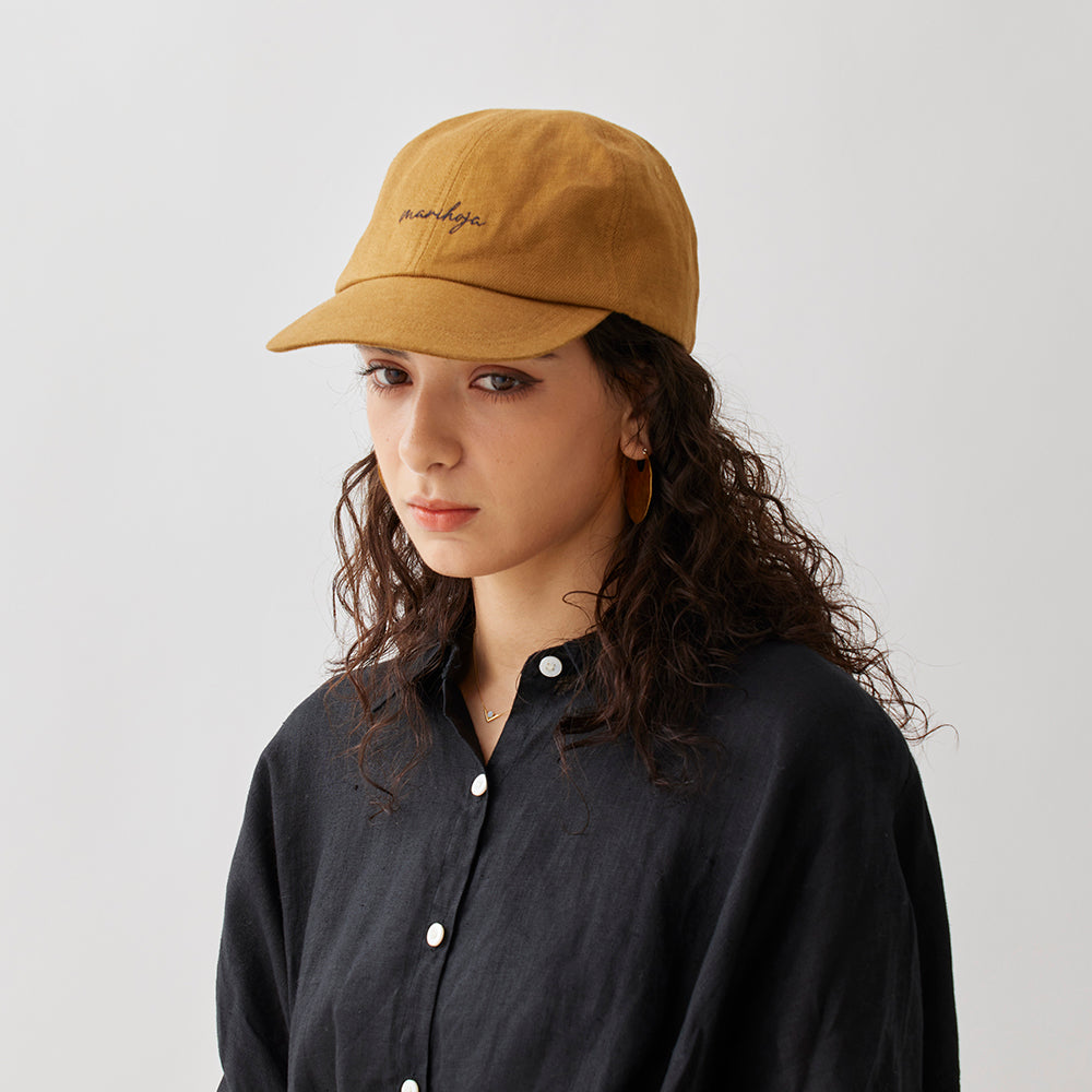 Gorra de lino con logo