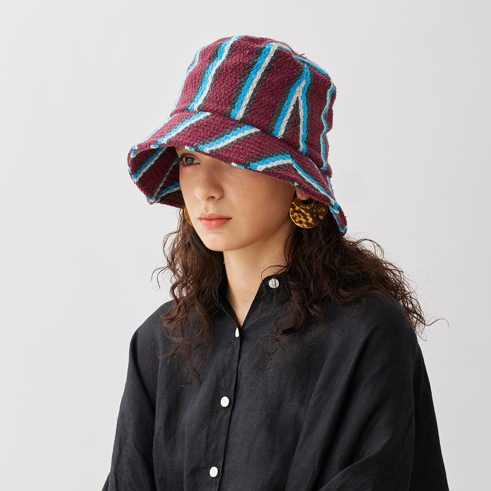 【Up Cycle】Pile Gown Bucket Hat 5