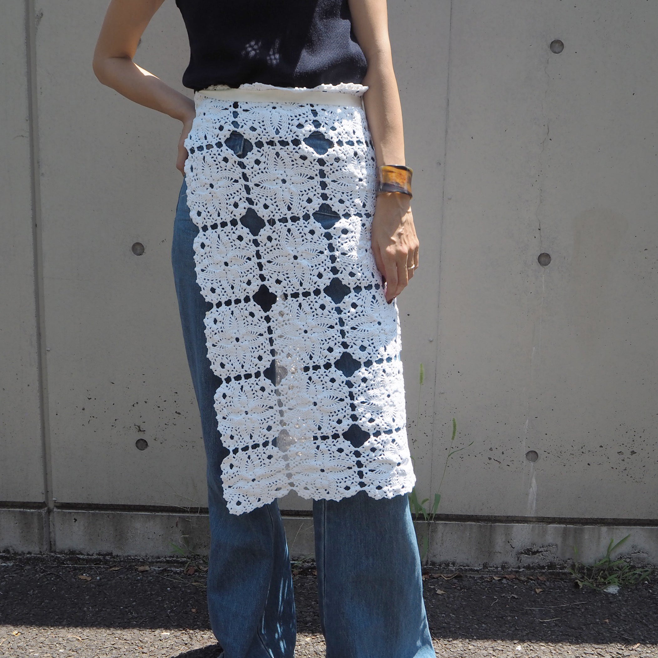 Vintage Lace Wrap Skirt 4
