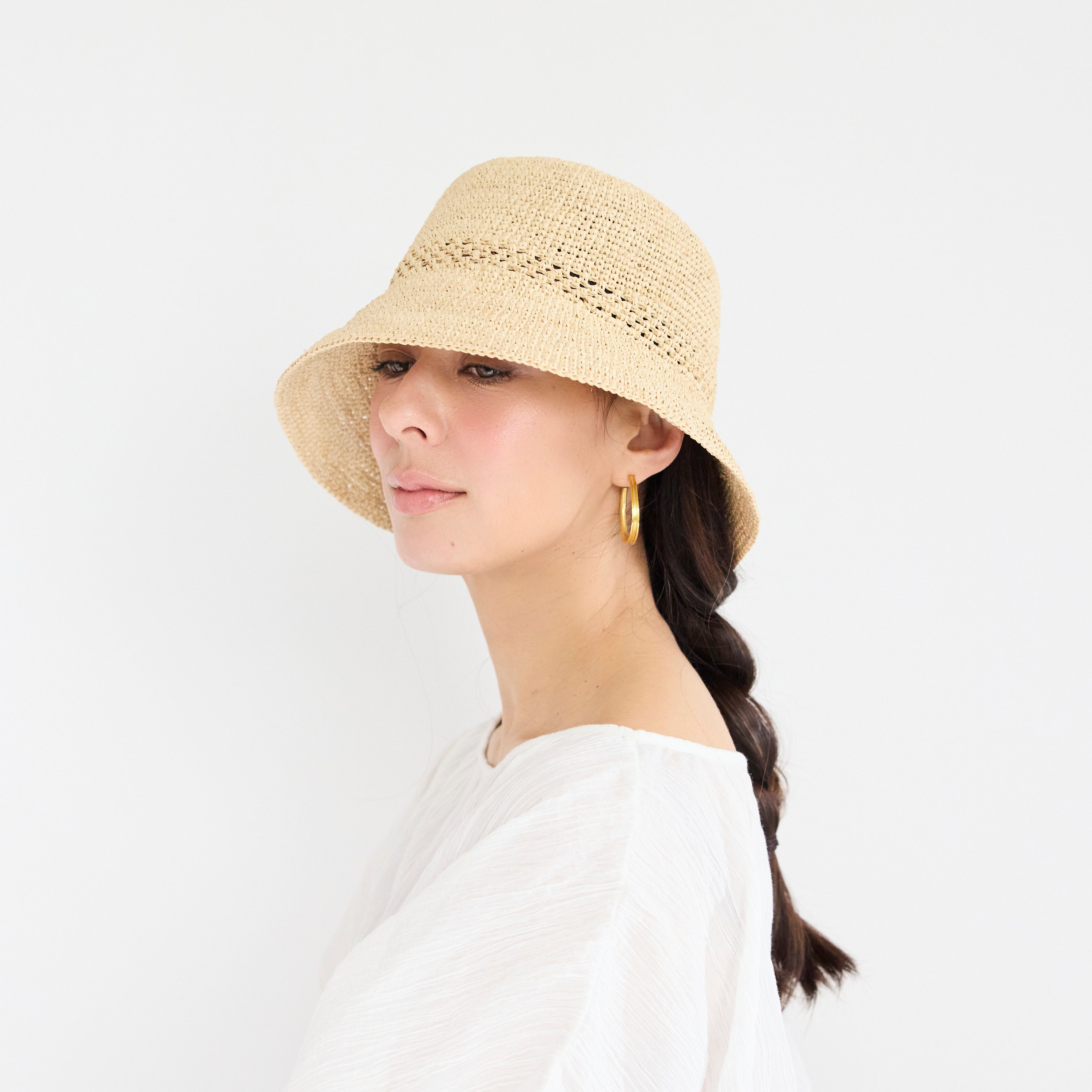 Raffia Lace Line Bucket