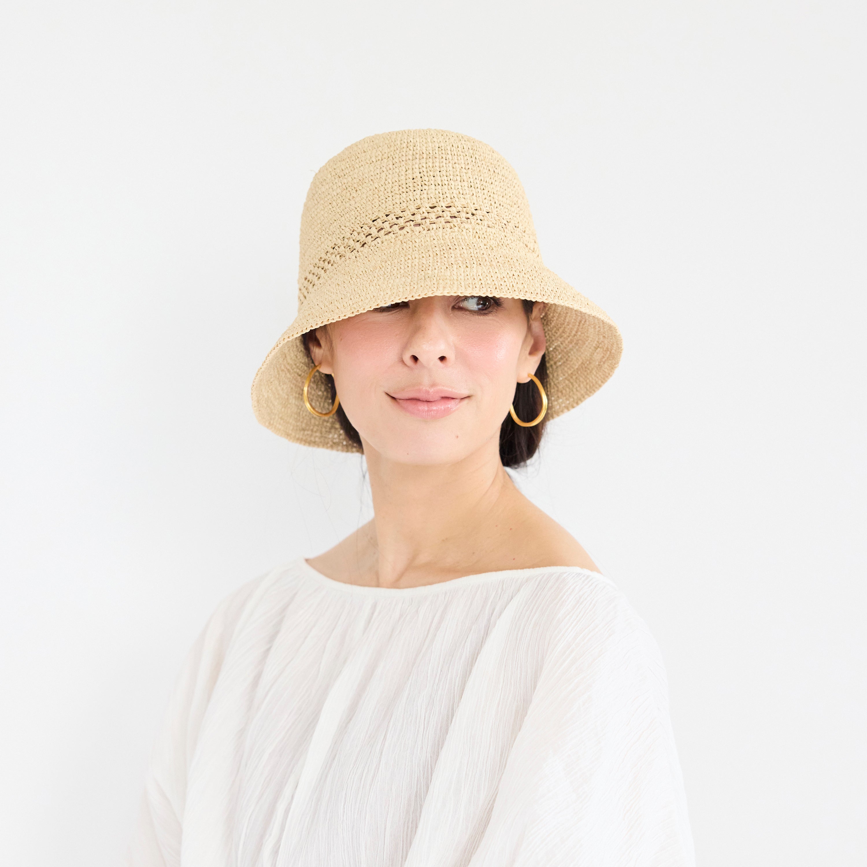 Raffia Lace Line Bucket