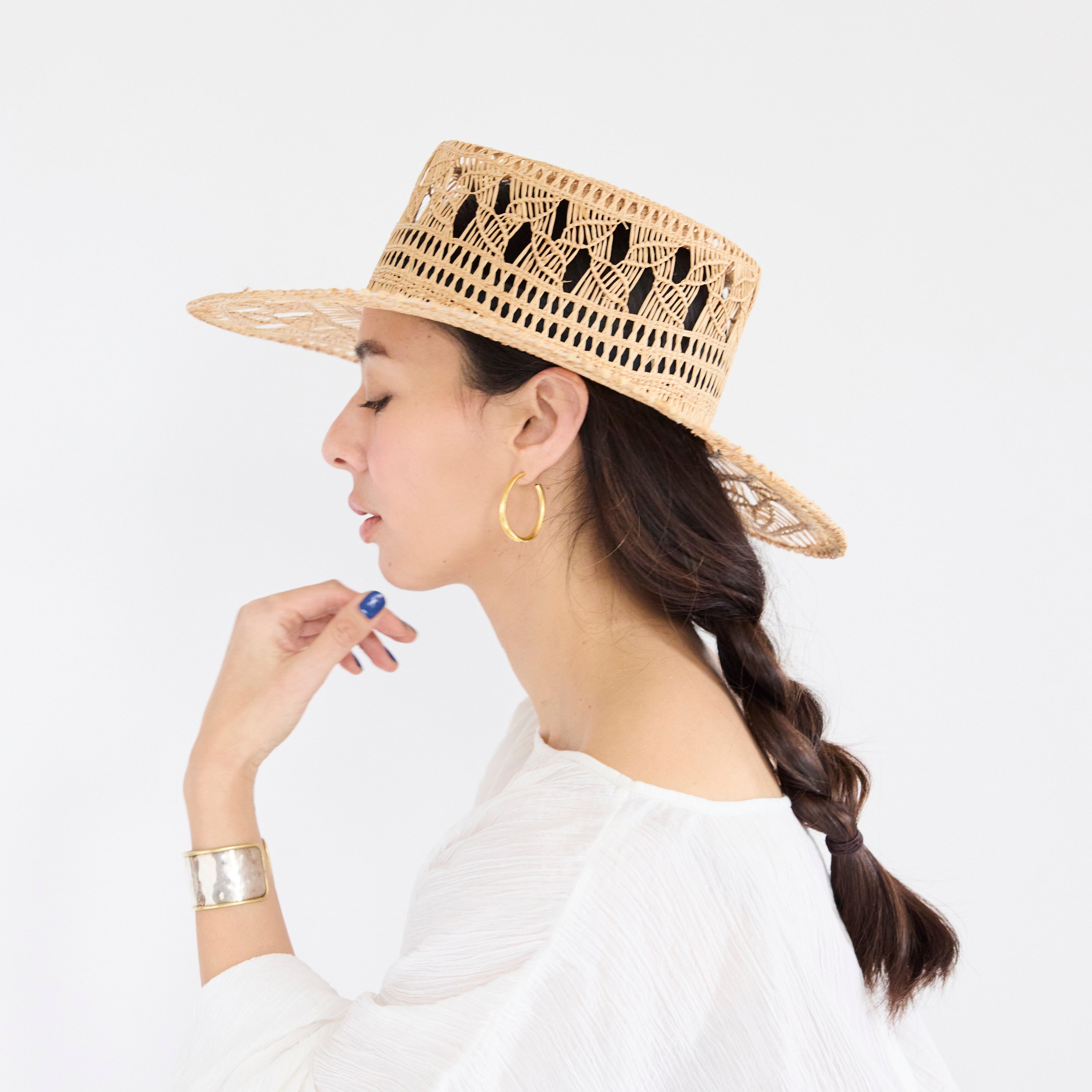 Vintage Pork Pie (Raffia Leaf)