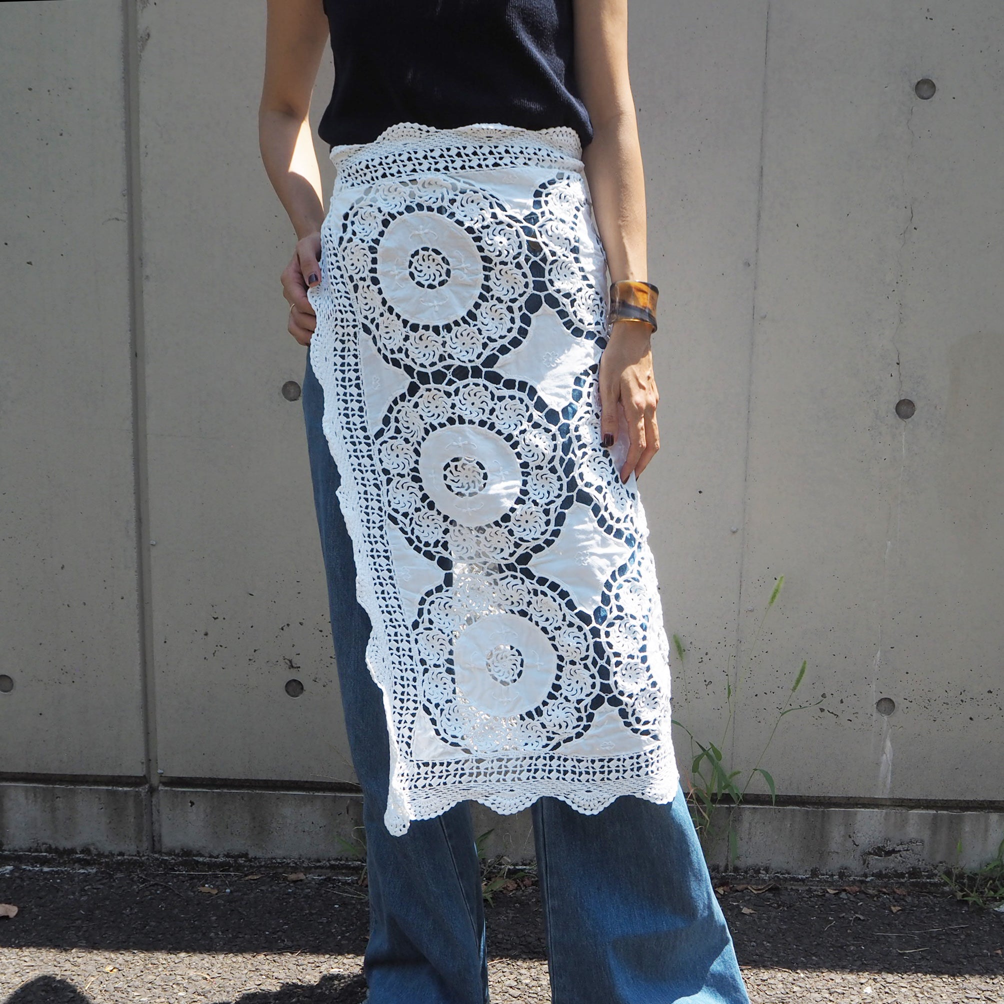 Vintage Lace Wrap Skirt 6