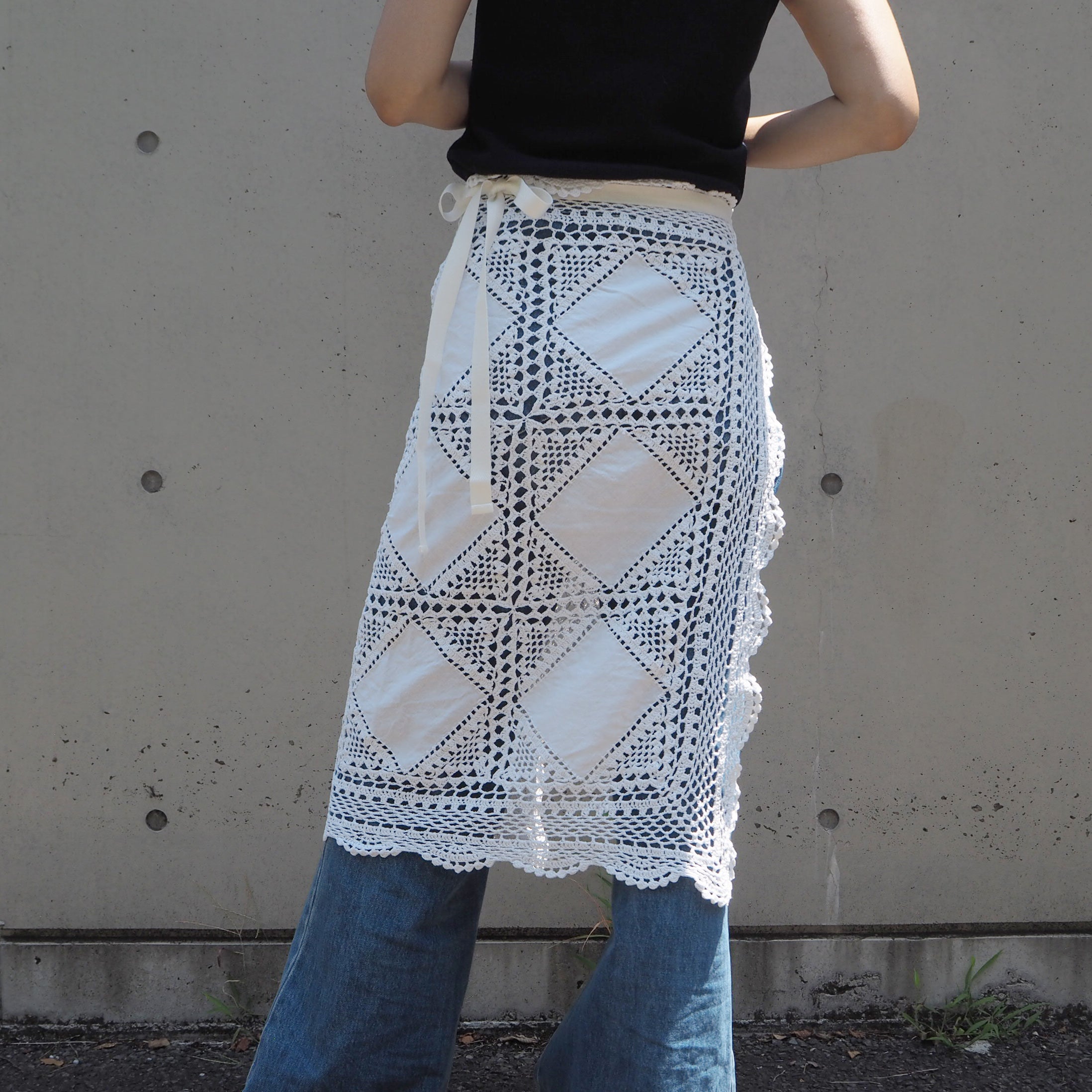 Vintage Lace Wrap Skirt 8