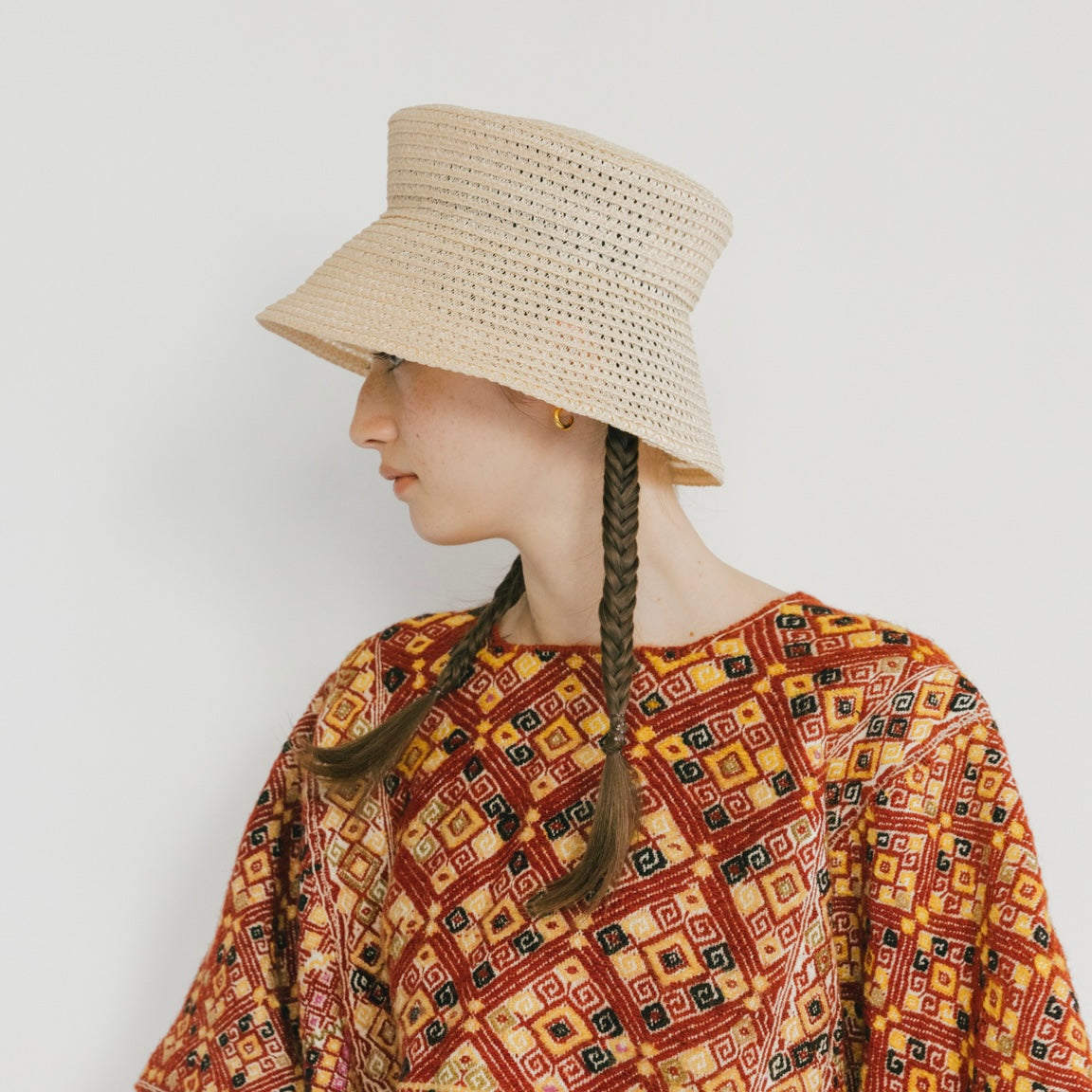 美品 marihoja 【Weave Raffia Fedra Hat】 美品 marihoja 【Weave Raffia Fedra Hat】 Paper Braid Sheer