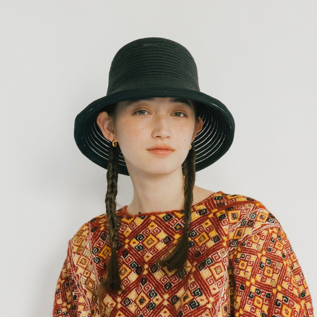 Paper Braid Sheer Down Brim Bucket