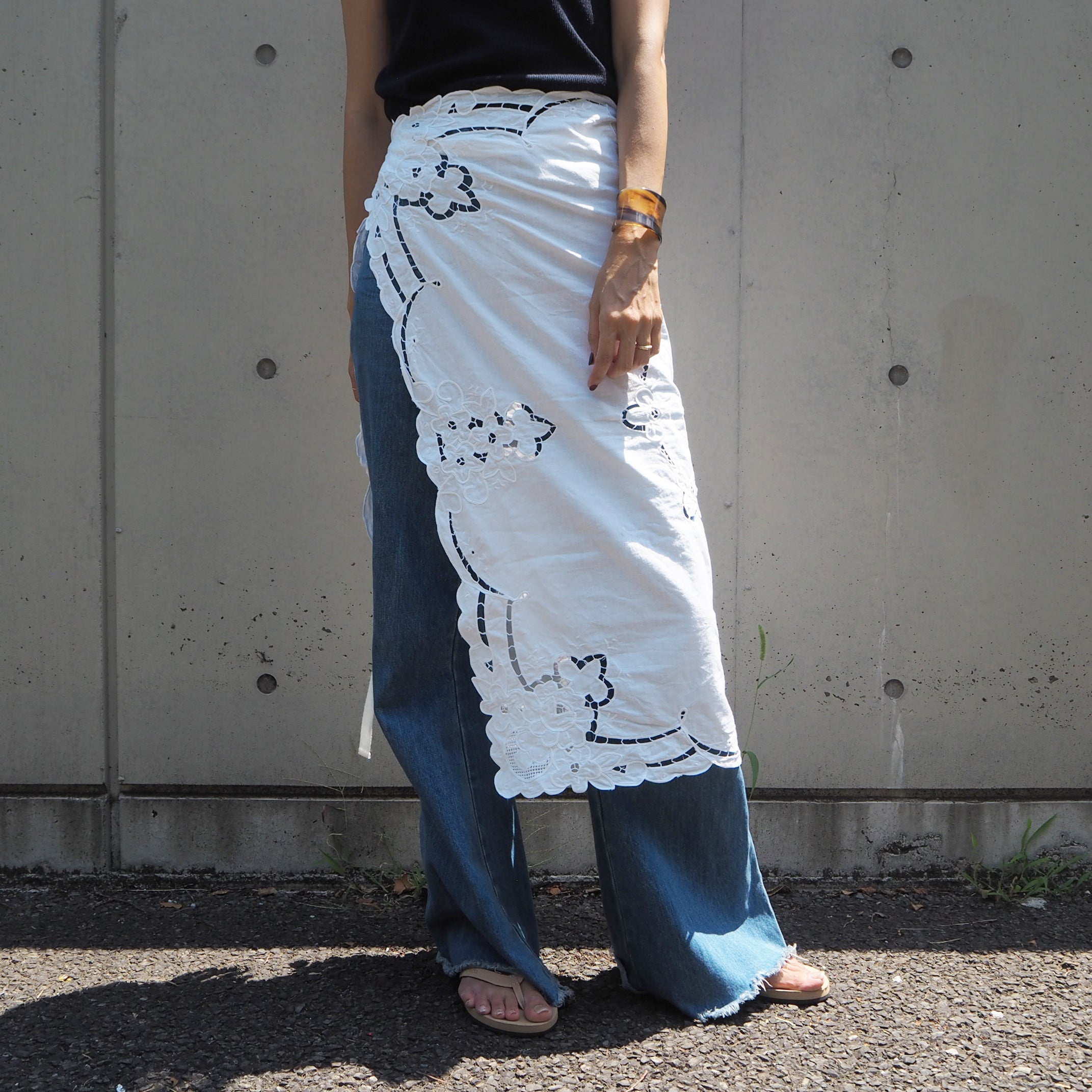 Vintage Lace Wrap Skirt 9