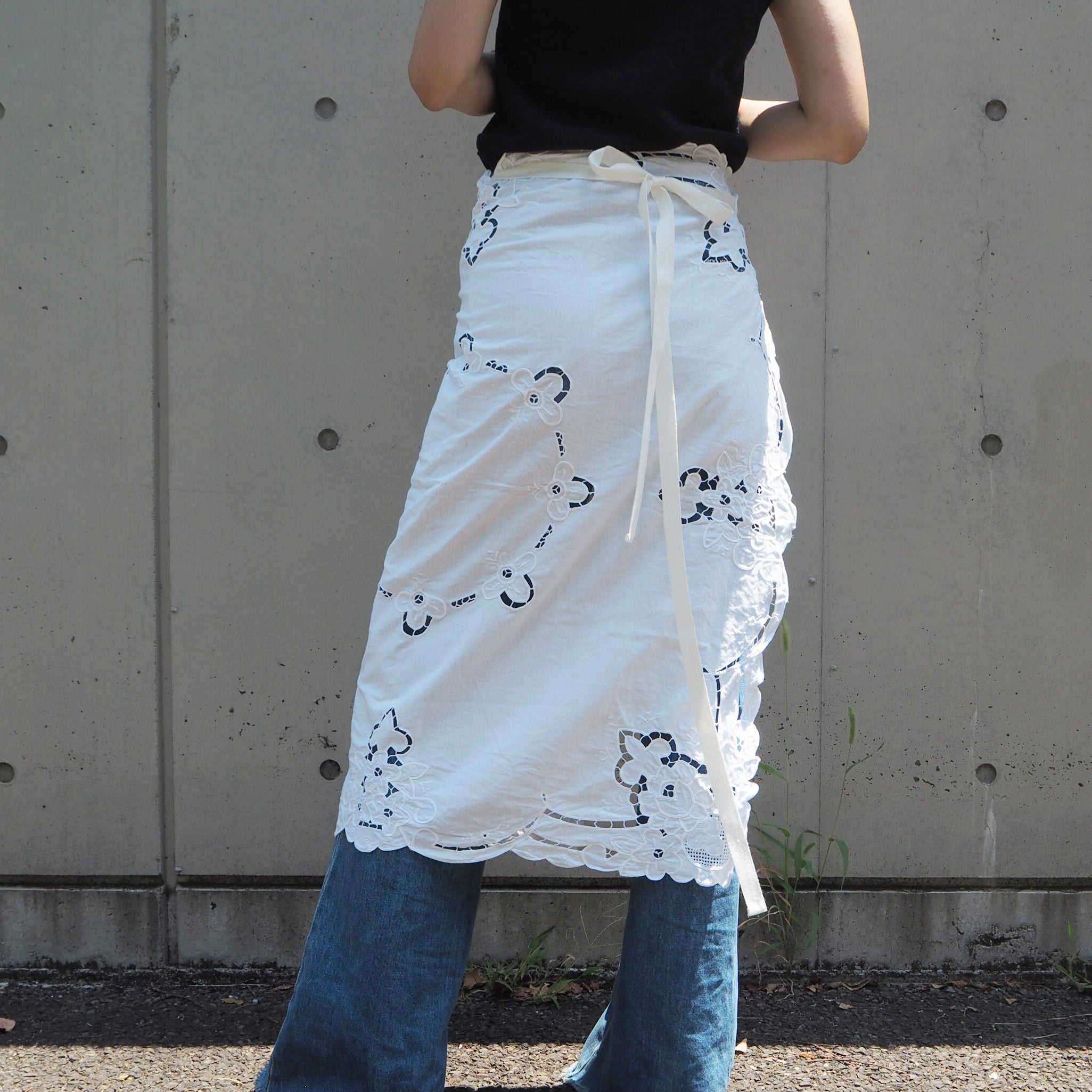 Vintage Lace Wrap Skirt 9