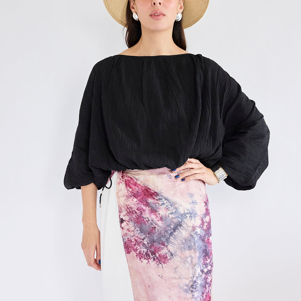 India Cotton Gather Tunic