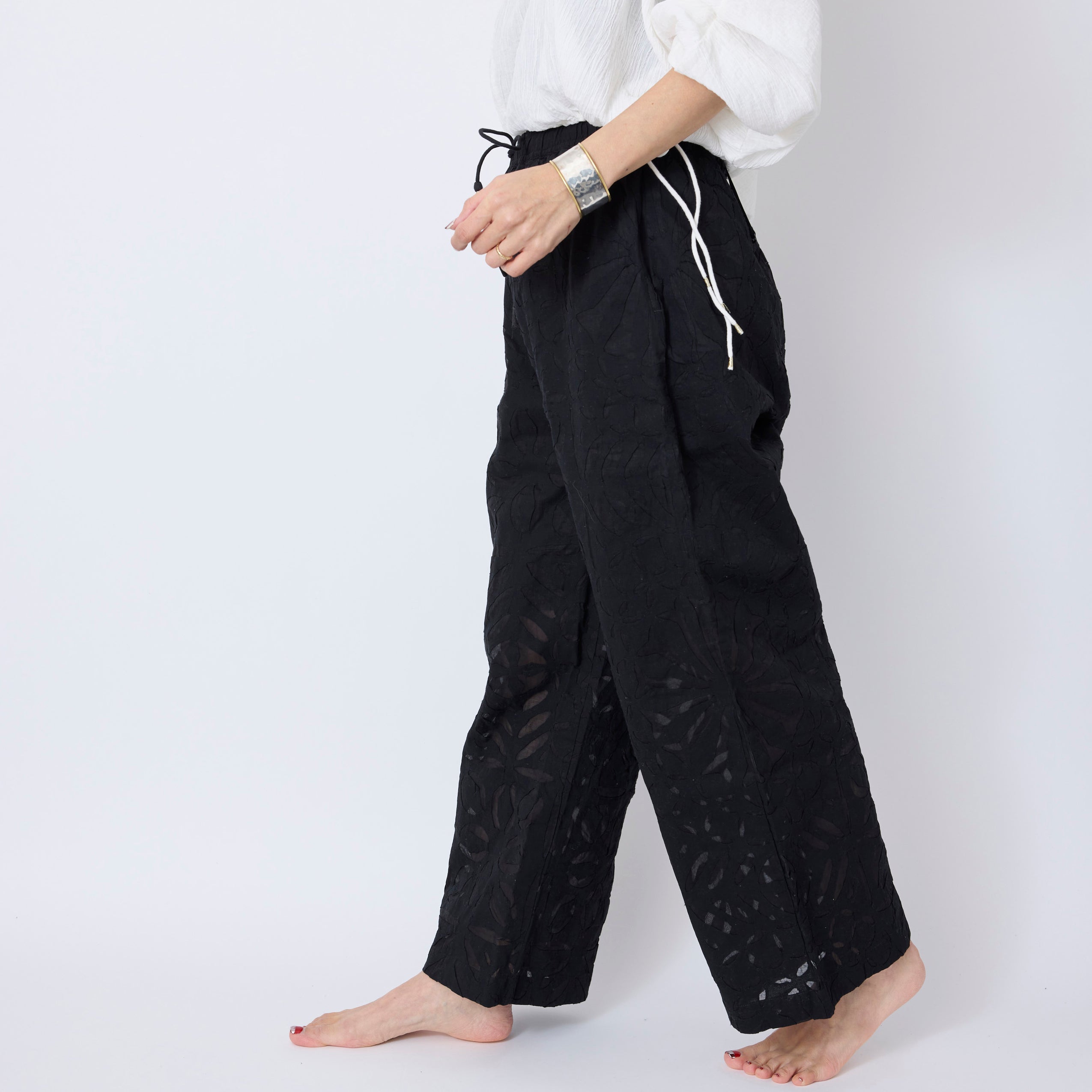 India Cut Work Quilt Pants