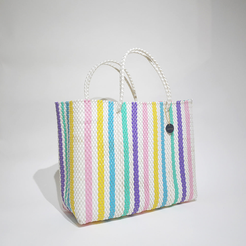 [Artículos pedidos para entrega en Septiembre] Mercado Bag Isabel (Negro&amp;Crema)