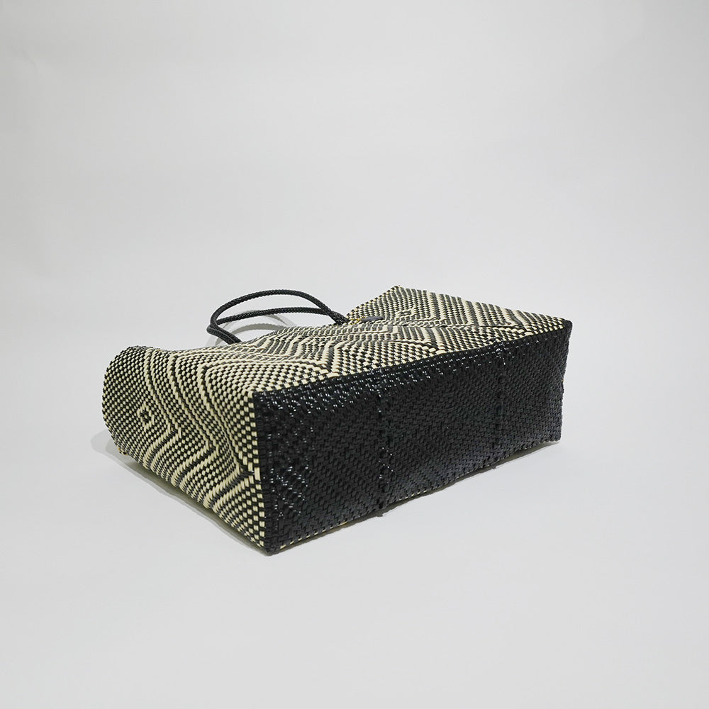 Mercado Bag " Isabel " / Black&Cream Black