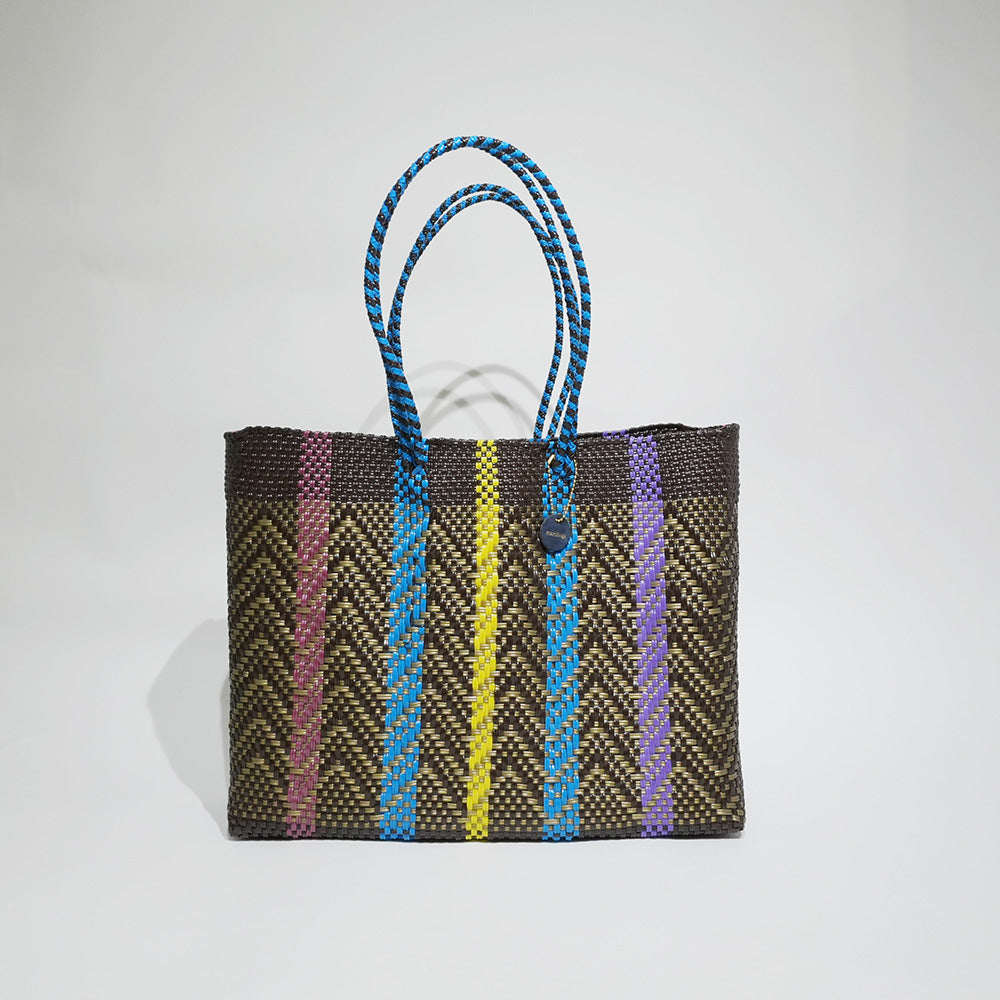 [Artículos pedidos para entrega en Septiembre] Mercado Bag Isabel (Negro&amp;Crema)